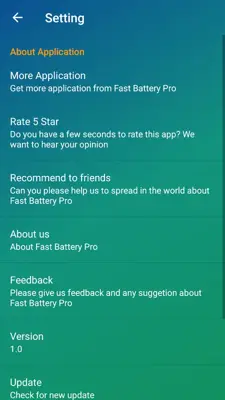 Fast Battery Pro android App screenshot 1